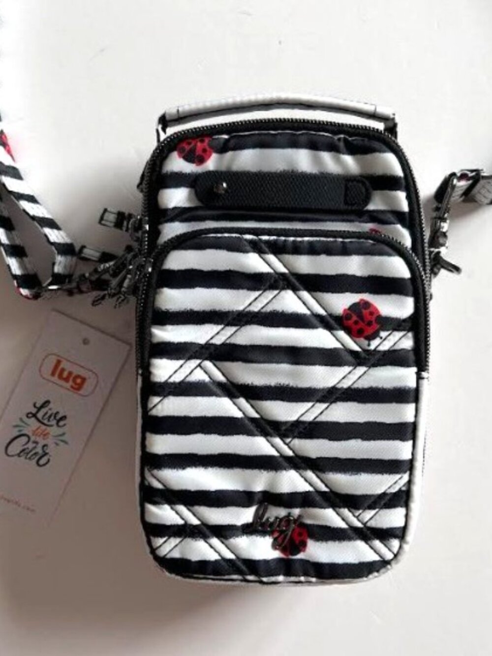 Lug Skeeter Mini Bridge Convertible Crossbody Belt Bag Ladybug Lane - Picture 6 of 11
